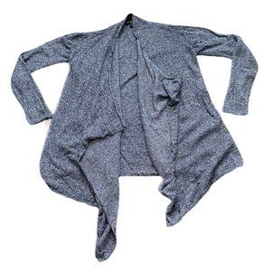 Barefoot Dreams Womens Cardigan size S/M Gray Draped Front Bamboo Chic Lite
